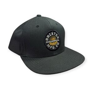 Brixton Oceanside Black Snapback Hat Adjustable